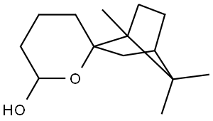 tetrahydro-1,7,7-trimethylspiro[bicyclo[2.2.1]heptane-2,2'-[2H]pyran]-6'-ol 구조식 이미지