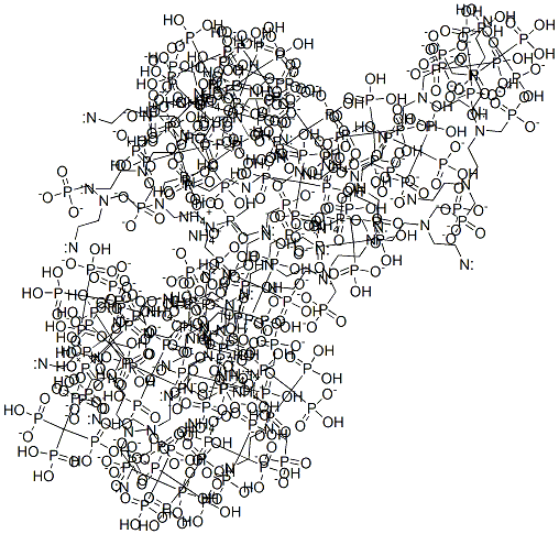 tridecaammonium hydrogen [[(phosphonatomethyl)imino]bis[ethylene[(phosphonatomethyl)imino]ethylenenitrilobis(methylene)]]tetrakisphosphonate Structure