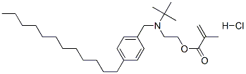 2-[(1,1-dimethylethyl)[(4-dodecylphenyl)methyl]amino]ethyl methacrylate hydrochloride Structure