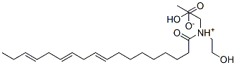 bis(2-hydroxyethyl)(octadeca-9,12,15-trienoyl)ammonium acetate Structure