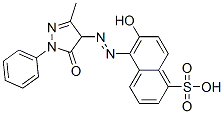 5-[(4,5-dihydro-3-methyl-5-oxo-1-phenyl-1H-pyrazol-4-yl)azo]-6-hydroxynaphthalene-1-sulphonic acid Structure