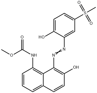 methyl [7-hydroxy-8-[[2-hydroxy-5-(methylsulphonyl)phenyl]azo]-1-naphthyl]-carbamate 구조식 이미지