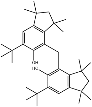 4,4'-methylenebis[6-(tert-butyl)-1,1,3,3-tetramethylindan-5-ol] Structure