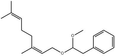 (Z)-[2-(3,7-디메틸-2,6-옥타디에닐옥시)-2-메톡시에틸]벤젠 구조식 이미지