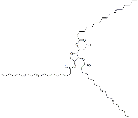 Sorbitan, tri-9,12-octadecadienoate, (all-Z)- Structure