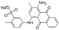 sodium 4-[(4-amino-9,10-dihydro-3-methyl-9,10-dioxo-1-anthryl)amino]toluene-2-sulphonate Structure