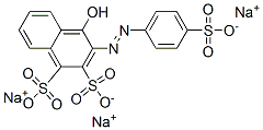 trisodium hydroxy[(4-sulphonatophenyl)azo]naphthalenedisulphonate 구조식 이미지