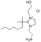 1-(2-aminoethyl)-2-(dimethylheptyl)-4,5-dihydro-3-(2-hydroxyethyl)-1H-imidazolium chloride 구조식 이미지