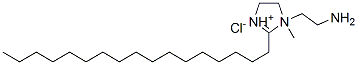 1-(2-aminoethyl)-2-heptadecyl-4,5-dihydro-1-methyl-1H-imidazolium chloride 구조식 이미지