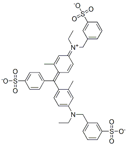 dihydrogen (ethyl)[4-[alpha-[4-[ethyl(3-sulphonatobenzyl)amino]-o-tolyl]-4-sulphonatobenzylidene]-3-methylcyclohexa-2,5-dien-1-ylidene](3-sulphonatobenzyl)ammonium 구조식 이미지
