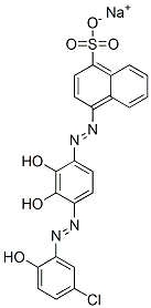 4-[[[(5-클로로-2-히드록시페닐)아조]디히드록시페닐]아조]나프탈렌-1-술폰산,나트륨염 구조식 이미지
