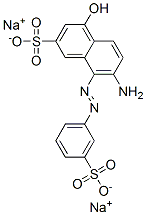 7-아미노-4-하이드록시-8-[(3-설포페닐)아조]나프탈렌-2-설폰산,나트륨염 구조식 이미지