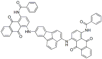 N,N'-[fluoranthene-3,8-diylbis[imino(9,10-dihydro-9,10-dioxoanthracene-4,1-diyl)]]bis(benzamide) 구조식 이미지