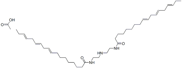 N,N'-(iminodiethylene)bis(octadeca-9,12,15-trienamide) monoacetate Structure