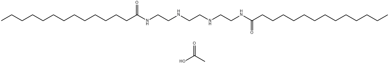 N,N'-[ethylenebis(iminoethylene)]bismyristamide monoacetate Structure