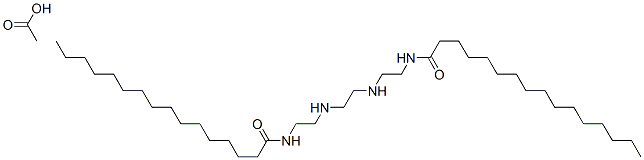 N,N'-[ethylenebis(iminoethylene)]bispalmitamide monoacetate Structure