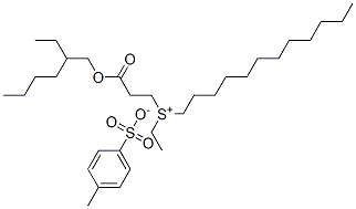 dodecylethyl[3-[(2-ethylhexyl)oxy]-3-oxopropyl]sulphonium toluene-p-sulphonate Structure