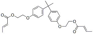 (E)-(1-methylethylidene)bis(4,1-phenyleneoxy-2,1-ethanediyl) crotonate Structure