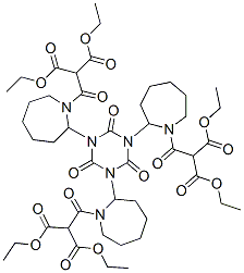 hexaethyl 2,2',2''-[(2,4,6-trioxo-1,3,5-triazine-1,3,5(2H,4H,6H)-triyl)tris(6,1-hexanediyliminocarbonyl)]trismalonate Structure