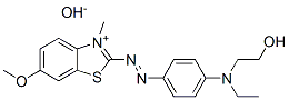 2-[[4-[ethyl(2-hydroxyethyl)amino]phenyl]azo]-6-methoxy-3-methylbenzothiazolium hydroxide Structure