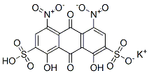 potassium hydrogen -9,10-dihydro-1,8-dihydroxy-4,5-dinitro-9,10-dioxoanthracene-2,7-disulphonate 구조식 이미지