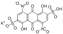 potassium hydrogen 9,10-dihydro-1,5-dihydroxy-4,8-dinitro-9,10-dioxoanthracene-2,6-disulphonate Structure