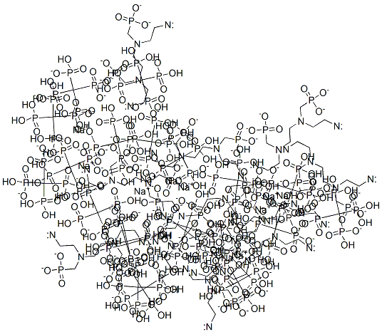 undecasodium hydrogen [ethane-1,2-diylbis[[(phosphonatomethyl)imino]ethane-2,1-diylnitrilobis(methylene)]]tetrakisphosphonate Structure