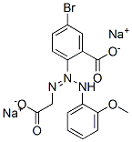 5-브로모-2-[1-(카르복시메틸)-3-(2-메톡시페닐)트리아젠-2-일]벤조산,나트륨염 구조식 이미지