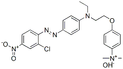 4-[2-[[4-[(2-chloro-4-nitrophenyl)azo]phenyl]ethylamino]ethoxy]-N,N,N-trimethylanilinium hydroxide Structure