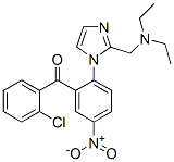 (2-chlorophenyl)-[2-[2-(diethylaminomethyl)imidazol-1-yl]-5-nitro-phenyl]methanone 구조식 이미지