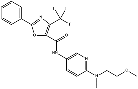 N-[6-[(2-methoxyethyl)methylamino]-3-pyridinyl]-2-phenyl-4-(trifluoromethyl)-5-Oxazolecarboxamide Structure