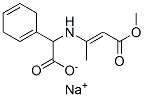 sodium (E)-alpha-[(3-methoxy-1-methyl-3-oxo-1-propenyl)amino]cyclohexa-1,4-diene-1-acetate 구조식 이미지