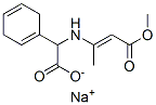 sodium (E)-alpha-[(3-methoxy-1-methyl-3-oxo-1-propenyl)amino]cyclohexa-1,4-diene-1-acetate Structure