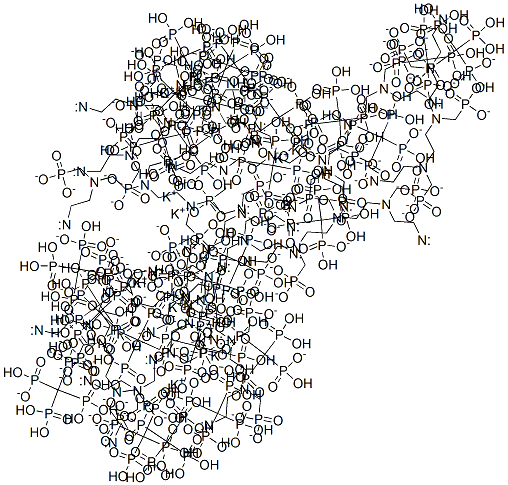 tridecapotassium hydrogen [[(phosphonatomethyl)imino]bis[ethylene[(phosphonatomethyl)imino]ethylenenitrilobis(methylene)]]tetrakisphosphonate Structure