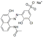 sodium 3-[(8-acetamido-2-hydroxy-1-naphthyl)azo]-5-chloro-4-hydroxybenzenesulphonate Structure