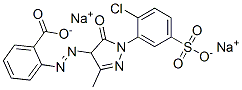 disodium 2-[[1-(2-chloro-5-sulphonatophenyl)-4,5-dihydro-3-methyl-5-oxo-1H-pyrazol-4-yl]azo]benzoate 구조식 이미지