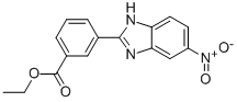 3-(5-NITRO-1H-BENZIMIDAZOL-2-YL)BENZOIC ACID ETHYL ESTER Structure