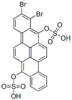 dibromodibenzo[b,def]chrysene-7,14-diyl bis(hydrogen sulphate) Structure