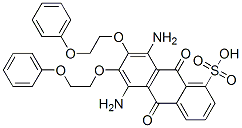 5,8-diamino-9,10-dihydro-9,10-dioxo-6,7-bis(2-phenoxyethoxy)anthracenesulphonic acid 구조식 이미지