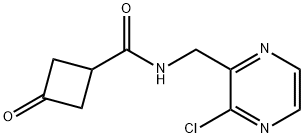 N-((3-클로로피라진-2-일)메틸)-3-옥소사이클로부탄카복사미드 구조식 이미지