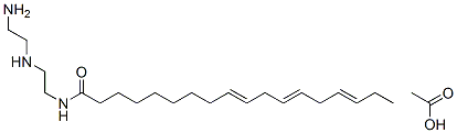 N-[2-[(2-aminoethyl)amino]ethyl]octadeca-9,12,15-trienamide monoacetate Structure