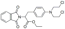 ethyl alpha-[[4-[bis(2-chloroethyl)amino]phenyl]methyl]-1,3-dihydro-1,3-dioxo-2H-isoindole-2-acetate 구조식 이미지