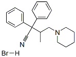 beta-methyl-alpha,alpha-diphenylpiperidine-1-butyronitrile monohydrobromide Structure