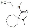 N-(2-히드록시에틸)-1-이소프로필-N-메틸시클로헵탄카르복사미드 구조식 이미지