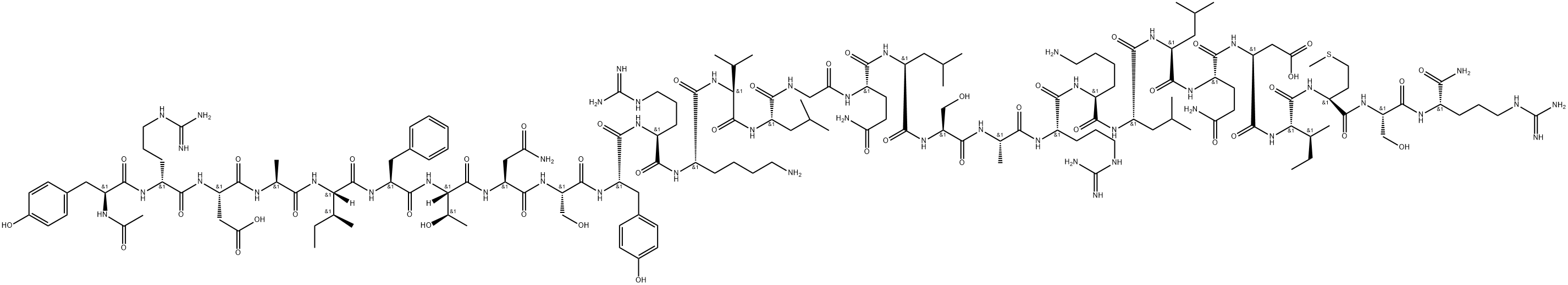 (AC-TYR1,D-ARG2)-GRF (1-29) AMIDE (HUMAN) Structure