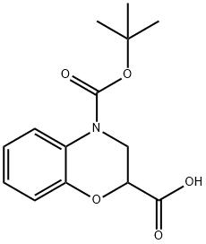 2,3-Dihydro-benzo[1,4]oxazine-2,4-dicarboxylic acid 4-tert-butyl ester 구조식 이미지