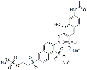 2-[[7-acetamido-1-hydroxy-3-sulpho-2-naphthyl]azo]-6-[[2-(sulphooxy)ethyl]sulphonyl]naphthalene-1-sulphonic acid, sodium salt 구조식 이미지