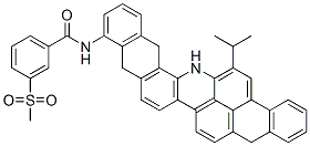 3-(methylsulphonyl)-N-[5,10,15,16-tetrahydro-17-isopropylanthra[2,1,9-mna]naphth[2,3-h]acridin-11-yl]benzamide 구조식 이미지