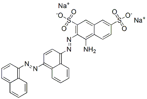 4-아미노-3-[[4-(1-나프틸아조)-1-나프틸]아조]나프탈렌-2,7-디설폰산,나트륨염 구조식 이미지