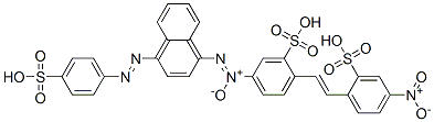 2-[2-(4-nitro-2-sulphophenyl)vinyl]-5-[[4-[(4-sulphophenyl)azo]-1-naphthyl]-NNO-azoxy]benzenesulphonic acid  구조식 이미지